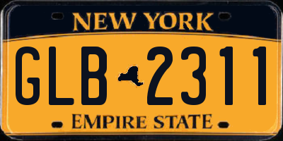 NY license plate GLB2311
