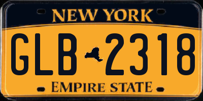 NY license plate GLB2318
