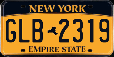 NY license plate GLB2319