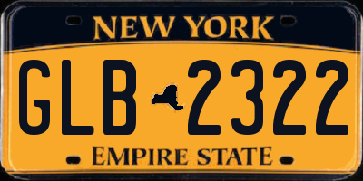 NY license plate GLB2322