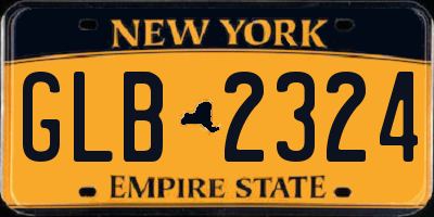 NY license plate GLB2324