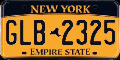 NY license plate GLB2325