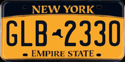 NY license plate GLB2330