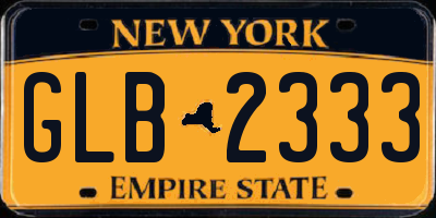 NY license plate GLB2333