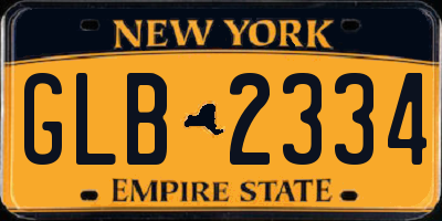 NY license plate GLB2334