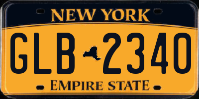 NY license plate GLB2340