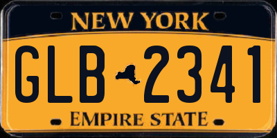 NY license plate GLB2341