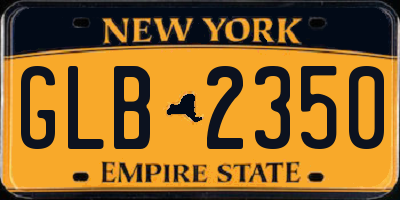 NY license plate GLB2350