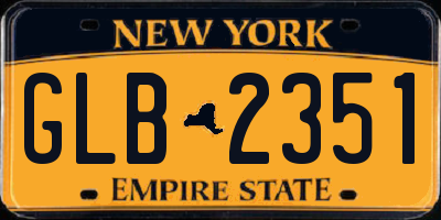 NY license plate GLB2351