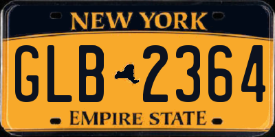 NY license plate GLB2364