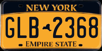 NY license plate GLB2368