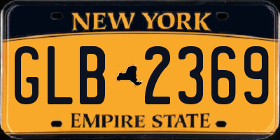 NY license plate GLB2369