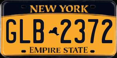 NY license plate GLB2372