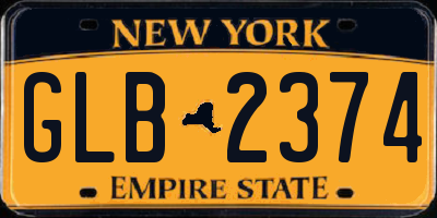 NY license plate GLB2374
