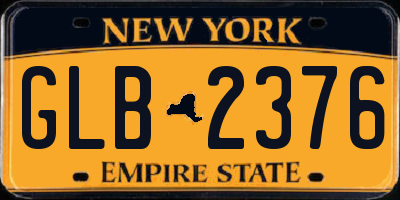 NY license plate GLB2376