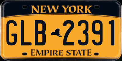 NY license plate GLB2391