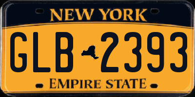 NY license plate GLB2393