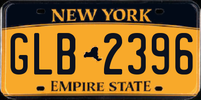 NY license plate GLB2396