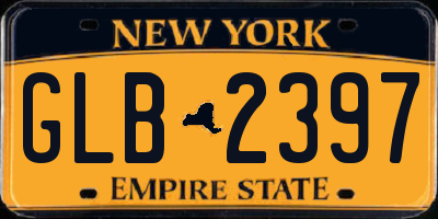NY license plate GLB2397