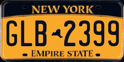 NY license plate GLB2399