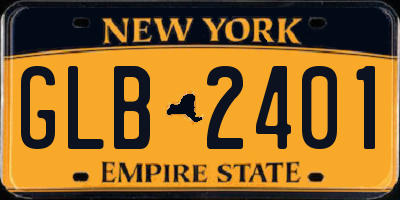NY license plate GLB2401
