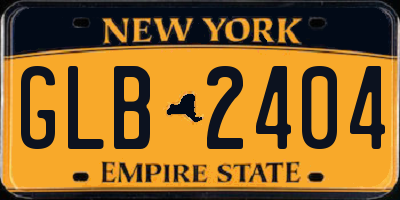 NY license plate GLB2404