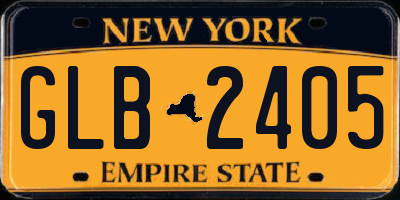 NY license plate GLB2405