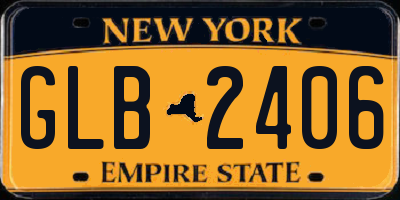 NY license plate GLB2406