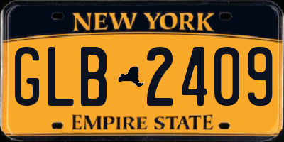 NY license plate GLB2409