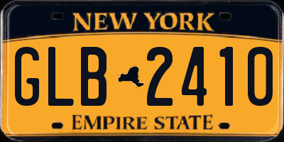 NY license plate GLB2410