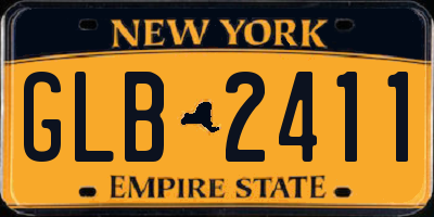 NY license plate GLB2411