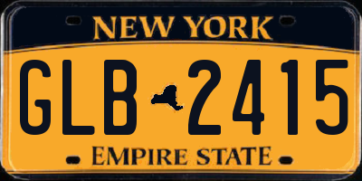 NY license plate GLB2415