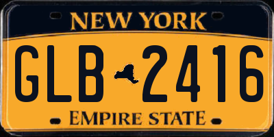 NY license plate GLB2416