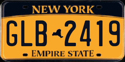 NY license plate GLB2419