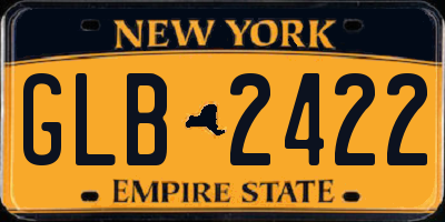 NY license plate GLB2422