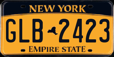 NY license plate GLB2423