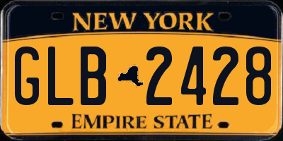 NY license plate GLB2428