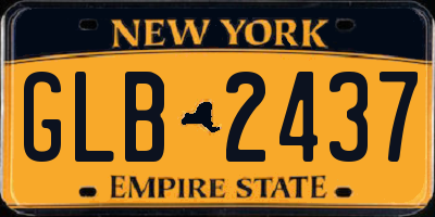 NY license plate GLB2437
