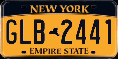 NY license plate GLB2441