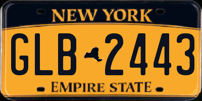 NY license plate GLB2443