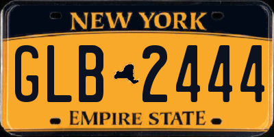 NY license plate GLB2444
