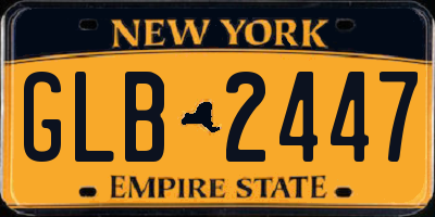 NY license plate GLB2447