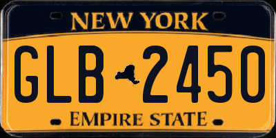 NY license plate GLB2450