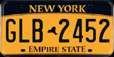 NY license plate GLB2452
