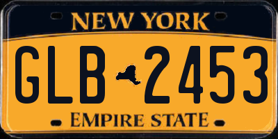 NY license plate GLB2453