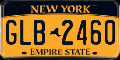 NY license plate GLB2460