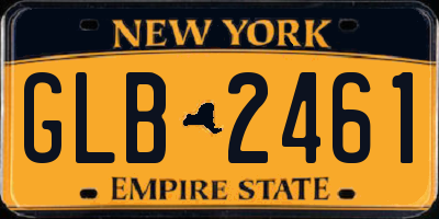 NY license plate GLB2461