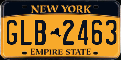 NY license plate GLB2463