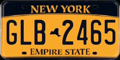 NY license plate GLB2465