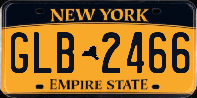NY license plate GLB2466